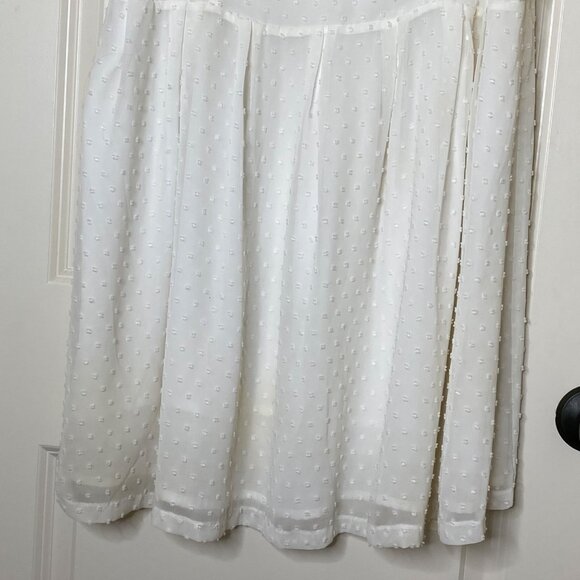 BB Dakota Swiss Dot White Dress Plus 18 Sleeveless V-Neck - Picture 6 of 7